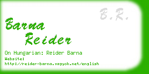 barna reider business card